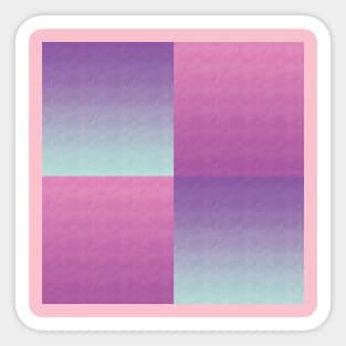 Four squares in one in gradient Sticker